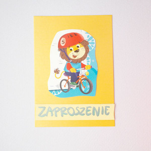 zaproszenie dla dziecka, bajkowe zaproszenie, śmieszne zaproszenie, zwierzęta zaproszenie
