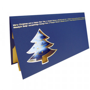 Boże Narodzenie kartka z życzeniami, granatowa kartka świąteczna, elegancka kartka na Święta, kartki dla firm, ładne kartki na Boże Narodzenie, fajne kartki świąteczne