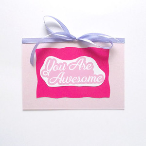 awesome kartka bez życzeń, różowa kartka okolicznościowa, kartka dla kobiety, kartka dla dziewczyny, kartka dla dziewczynki, wieczór panieński kartka, kartka na 18