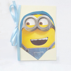 bajkowa kartka, kartka bez życzeń, kartka dla dziecka, kartka dla dziewczynki, kartka dla chłopca, kartki dla dzieci, zaproszenie, podziękowanie, Minionki kartka, śmieszna kartka