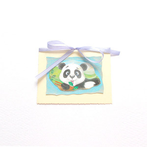 panda kartka, kartka bez życzeń, kartka dla dziewczynki, kartka dla dziecka, zwierzęta kartka, bajkowa kartka, zaproszenie, podziękowanie
