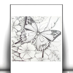 nowy plakat z motylkiem, biało czarny plakat do domu, czarno biały plakat A4, motylek plakat do sypialni, motylek obrazek 21x30, mały plakat do salonu, ładne plakaty na ścianę, motyl plakat