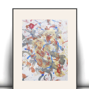 abstrakcyjny obraz 30x40, minimalizm rysunek do domu, abstrakcja malowana ręcznie, nowoczesna grafika do loftu