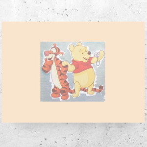 bajkowy plakat do pokoju dziecka, fajne plakaty dla dzieci, Kubuś Puchatek plakat A4, Kubuś Puchatek obrazek 21x30, plakat z Kubusiem Puchatkiem, plakat z Tygryskiem, miś plakat dla chłopca