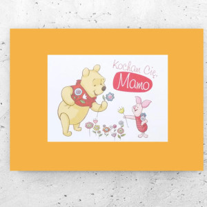 plakat z Kubusiem Puchatkiem, bajkowe plakaty dla dzieci, Kubuś Puchatek plakat do dziecięcego pokoju, plakat dla chłopca, plakat dla dziewczynki, plakat z misiem, prezent dla mamy