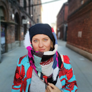 Czapka ciepła granatowa na podszewce