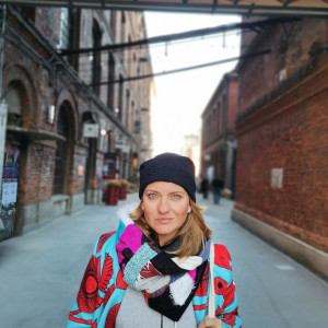 Komin patchworkowy ciepły milutki