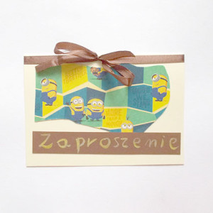 zaproszenie dla dziecka, bajkowe zaproszenia, śmieszne zaproszenia, minionki zaproszenie, zaproszenie dla chłopca, zaproszenie dla dziewczynki