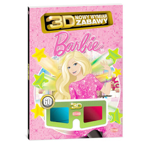 nowa książka Barbie 3d nowy wymiar zabawy, Barbie książka dla dziewczynki, Barbie książka z naklejkami, Barbie książka z quizami