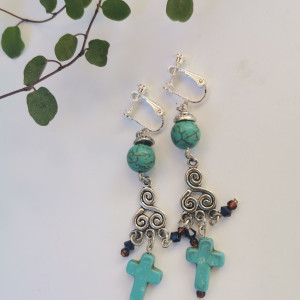 Klipsy orientalne boho folk