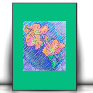 retro plakat A3, retro grafika na ścianę, 30x40 plakat z kwiatami, botaniczny plakat, kwiaty plakat, vintage obrazek do domu, A3 plakat z kwiatkami, rośliny plakat na ścianę, boho grafika A3