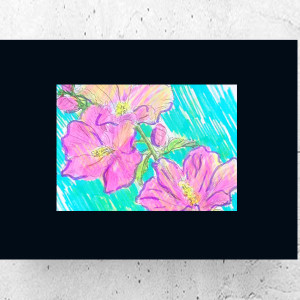 retro plakat A4, kwiatki obrazek do domu, botaniczny obrazek z kwiatkami, mały obrazek z kwiatami, vintage plakat na ścianę, boho plakat A4, kwiaty obrazek 21x30