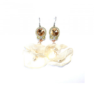 Kolczyki Sutasz Ecrue Butterfly