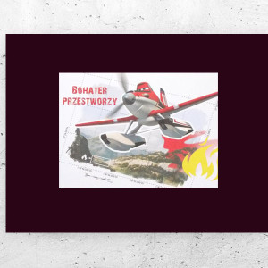 bajkowy plakat z samolotem, fajne plakaty dla dzieci, samoloty obrazek dla chłopca, plakat do pokoju chłopca, samoloty plakat A4, fajne plakaty do dziecięcego pokoju, plakaty z bajki samoloty