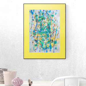 abstrakcyjny rysunek 30x40, nowoczesna dekoracja na ścianę, abstrakcja obrazek do loftu,  ręcznie malowany obraz A3