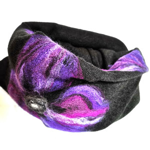 Komin wełniany czarny  tuba