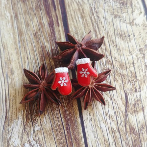 sztyfty czerwone rękawiczki