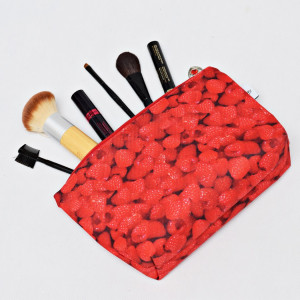 Kosmetyczka damska etui do torebki wodoodporna kosmetyczka maliny