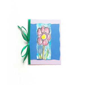 kartka ręcznie malowana, kwiat kartka bez życzeń, zaproszenie bez tekstu, podziękowanie, wiosenna kartka