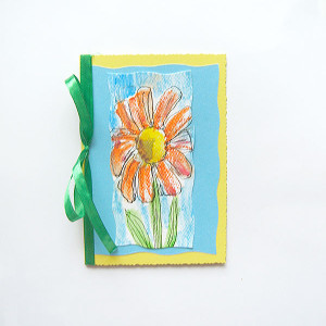 kwiat kartka, kartka bez życzeń, kartka ręcznie malowna, zaproszenie, podziękowanie, kartka z kwiatkiem