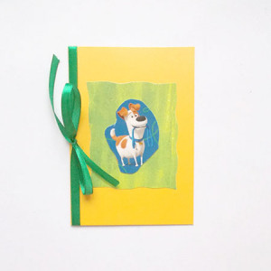 bajkowa kartka, pies kartka, śmieszna kartka bez życzeń, kartka z psem, zwierzęta kartki, kartka z pieskiem, kartki dla dzieci, kartka dla chłopca, kartka dla dziewczynki