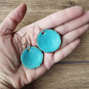 Kolczyki turkusowe niecki