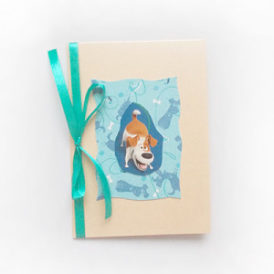 bajkowa kartka, pies kartka, śmieszna kartka bez życzeń, kartka z psem, zwierzęta kartki, kartka z pieskiem