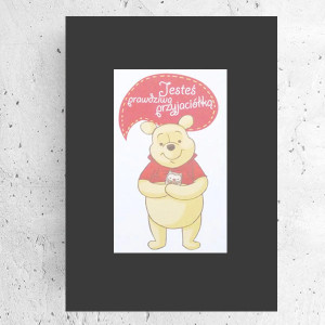 Kubuś Puchatek plakat A4, plakat z Kubusiem Puchatkiem, obrazek dla przyjaciółki, przyjaciółka prezent, prezent dla przyjaciółki, przyjaciółka plakat, przyjaciółka obrazek
