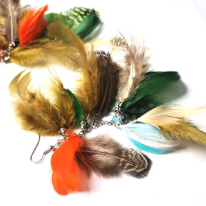 Kolczyki pióra duze i lekkie