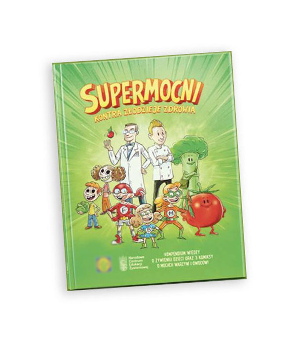 nowa książka Supermocni kontra złodzieje zdrowia komiks dla dzieci
