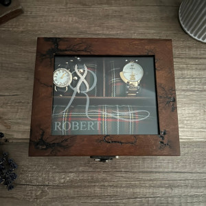 Pudełko na zegarki, bransoletki i łańcuszki, Drewniane na zegarki, bransoletki i łańcuszki