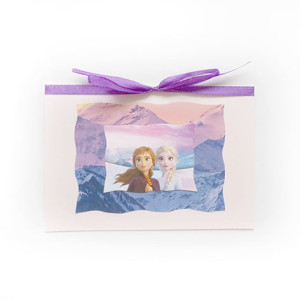 bajkowa kartka, kartka bez życzeń, kartka dla dziewczynki, kartka kraina lodu, frozen kartka,  podziękowanie,