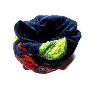 Komin wełniany granat  tuba