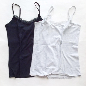 nowe koszulki rozmiar L, dwupak podkoszulki damskie, L koszulki na ramiączkach, bawełniane podkoszulki L, L koszulki z bawełny