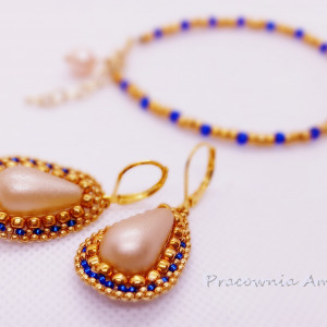 kolczyki barokowe + gratis bransoletka z perłą