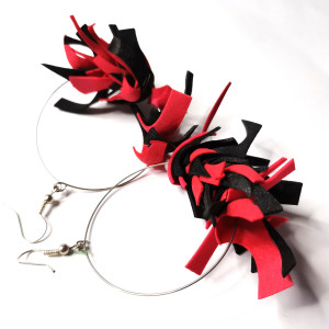 Kolczyki kola czerwone