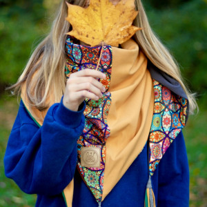 Chusta patchworkowa mandale jesienne
