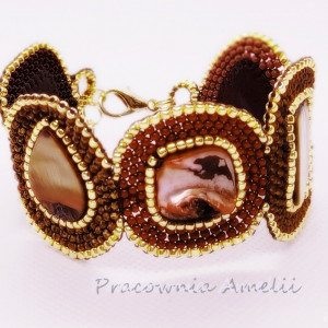 geometria z masą perłową bransoletka