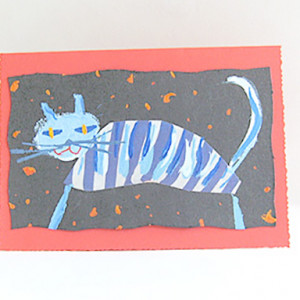 kot kartka, kartka z kotem, kartka ręcznie malowana, bajkowa kartka, śmieszna kartka, zwierzęta kartki