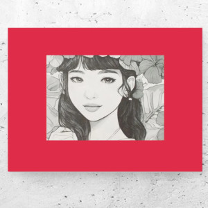 szaro czerwony plakat A4, czerwono czarny plakat z dziewczyną, dziewczyna plakat A4, kobieta plakat na ścianę, boho plakat do domu, obrazek z dziewczyną, plakat z twarzą kobiety