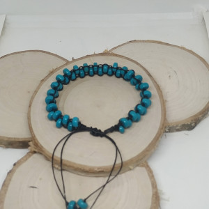 Prosta pleciona bransoletka z Turkusów