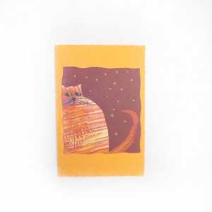 kot kartka, kartka z kotem, kartka ręcznie malowana, bajkowa kartka, śmieszna kartka, zwierzęta kartki