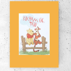 bajkowe plakaty dla dzieci, plakat z Kubusiem Puchatkiem, Kubuś Puchatek plakat A4, plakaty do dziecięcego pokoju, plakat dla chłopca, plakat dla dziewczynki, prezent dla taty
