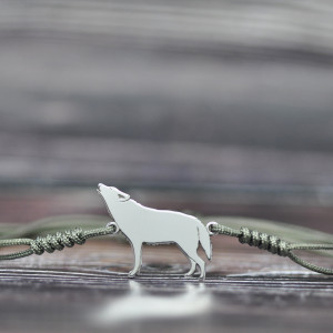 Wilk - bransoletka, srebro 925