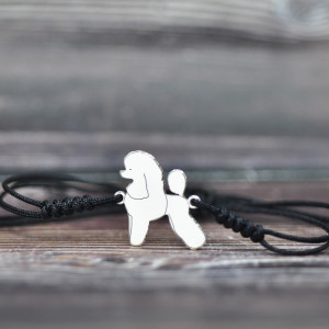 Pudel / Pudelek - bransoletka z psem, srebro próby 925