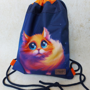 Workoplecak ORANGE CAT pomarańczowy kot kotek rozmiar M z etui
