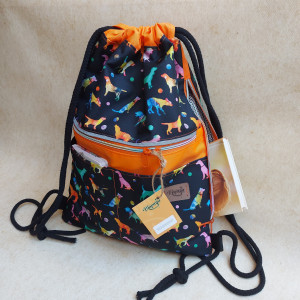 Workoplecak TĘCZOWE PIESKI PSY rozmiar L