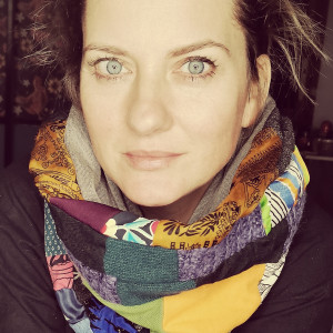 Komin patchworkowy kolorowy milutki