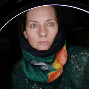 komin tuba wełniany filcowany