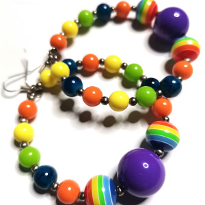 Kolczyki długie kolorowe